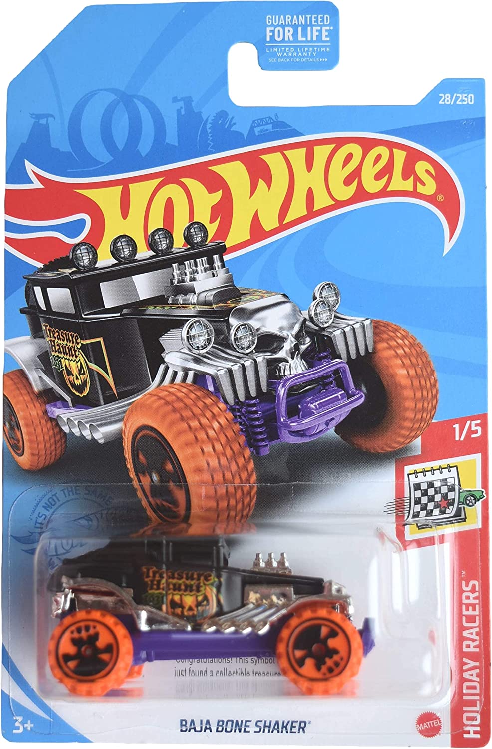 Hot Wheels Baja Bone Shaker, [Purple] 28 250 Holiday Racers 1 5 Treasure Hunt, Toys & Games