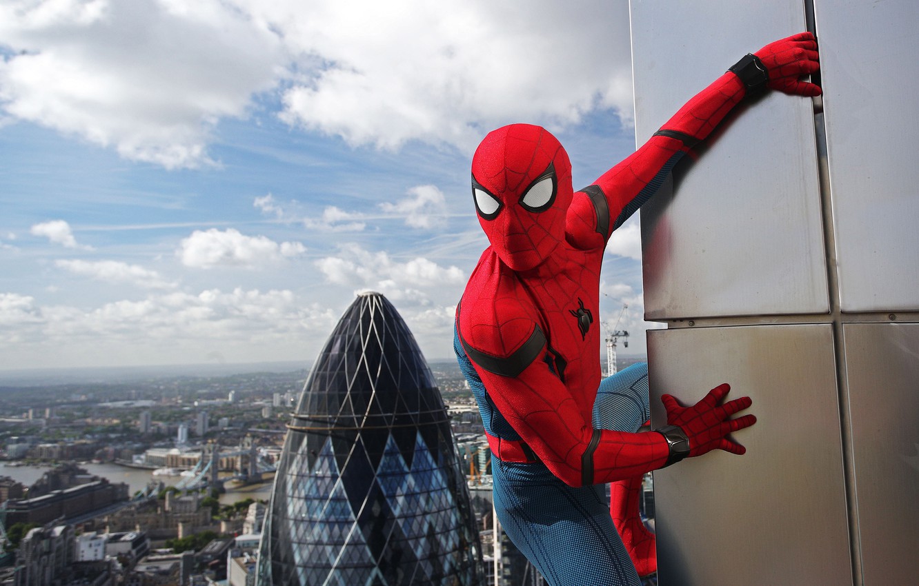 Wallpaper City, Cinema, Spider, Sky, Boy, Marvel, Movie, Spider Man, Hero, Film, Spiderman, Uniform, Yuusha, Seifuku, Justice League, Columbia Picture Image For Desktop, Section фильмы