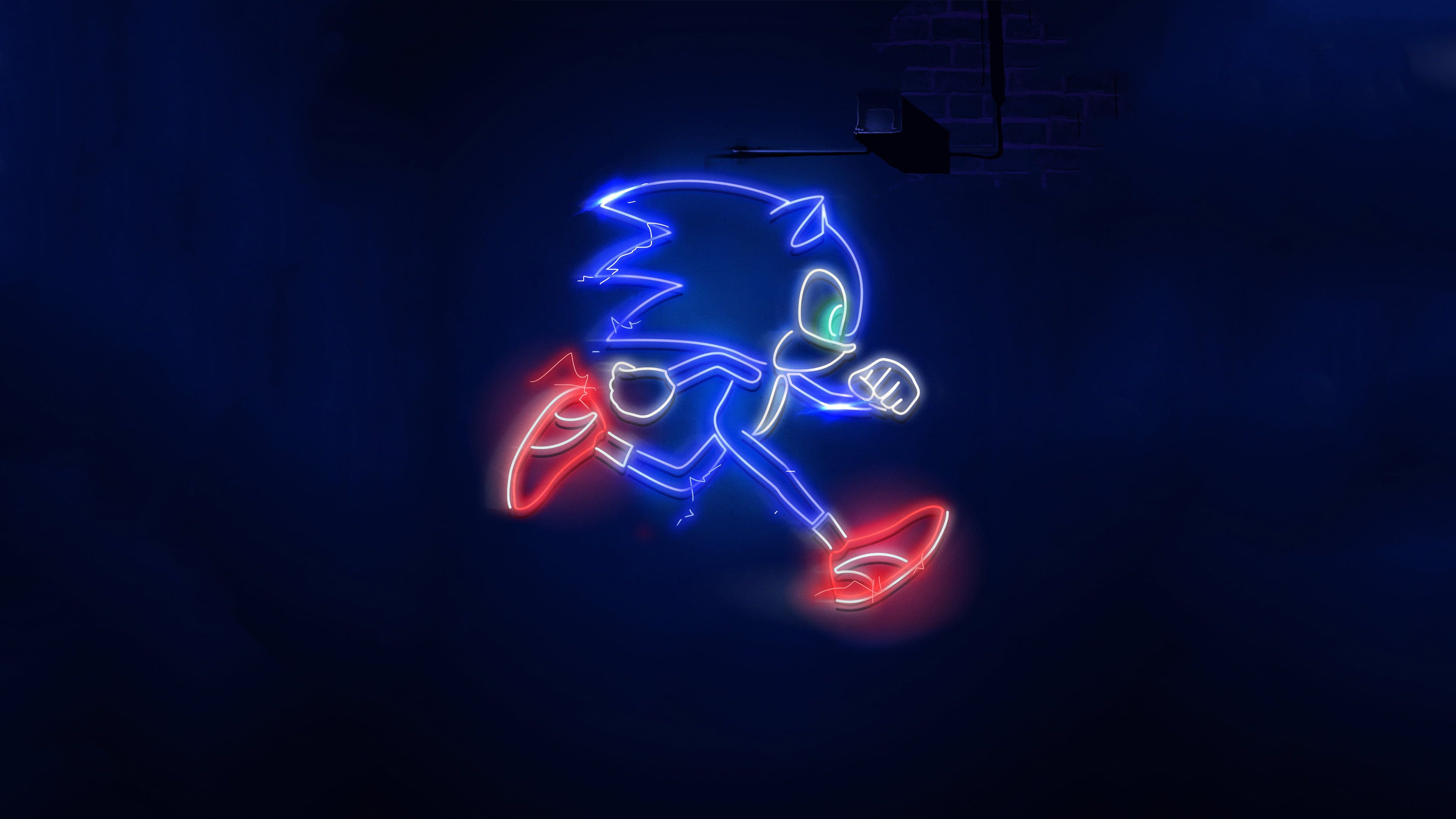 Sonic Sonic the Hedgehog (2020) #Neon Sonic the Hedgehog K #wallpaper #hdwallpaper #desktop. Hedgehog movie, Sonic the hedgehog, Sonic the movie