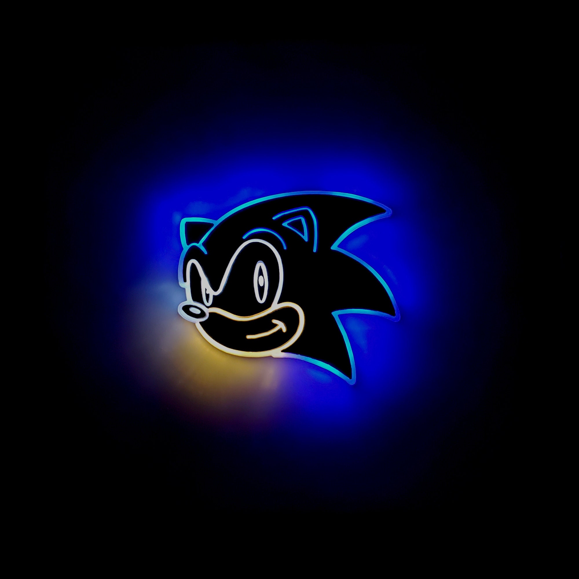 Sonic the Hedgehog Sign Neon Like Sonic Light Art Cool