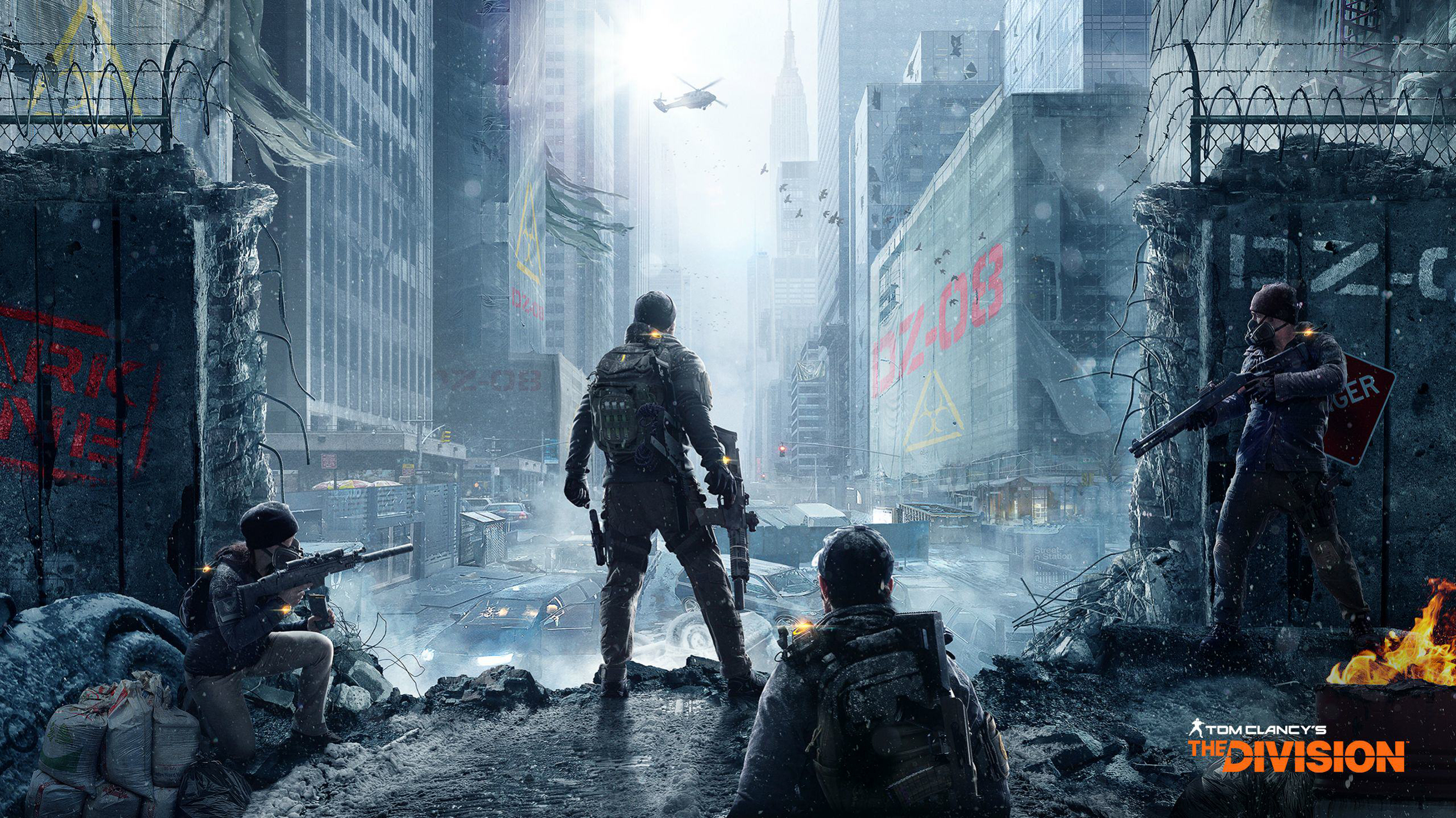 Desktop Wallpaper Tom Clancy Soldiers The Division logo 2560x1440