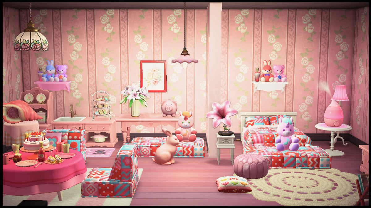 Animal Crossing New Horizons Room Designs Pink Bedroom