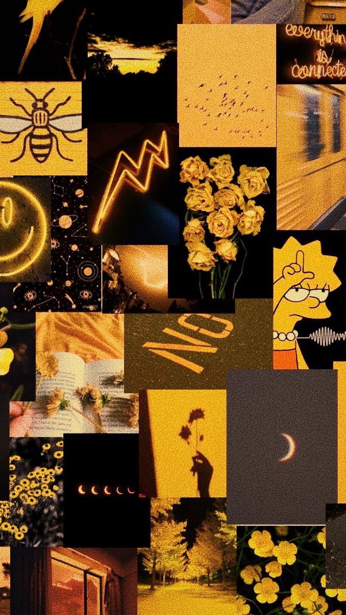 Yellow and black aesthetic wallpaper. iPhone wallpaper yellow, Black aesthetic wallpaper, Dark wallpaper iphone