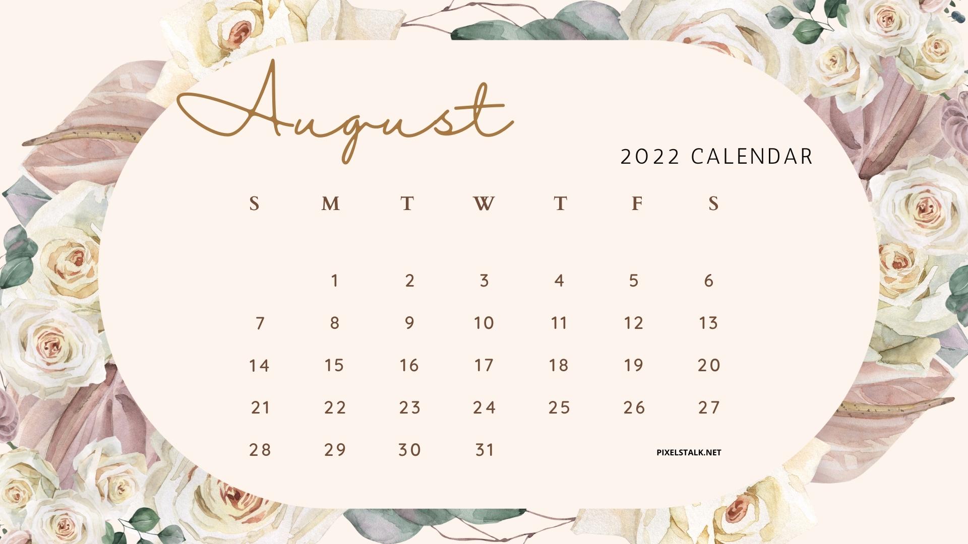 August 2022 Calendar Backgrounds HD