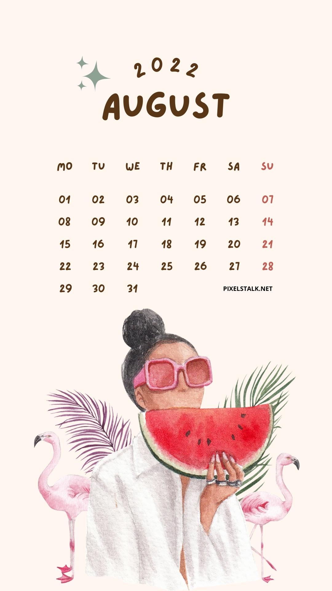 August 2022 Calendar iPhone Wallpapers HD