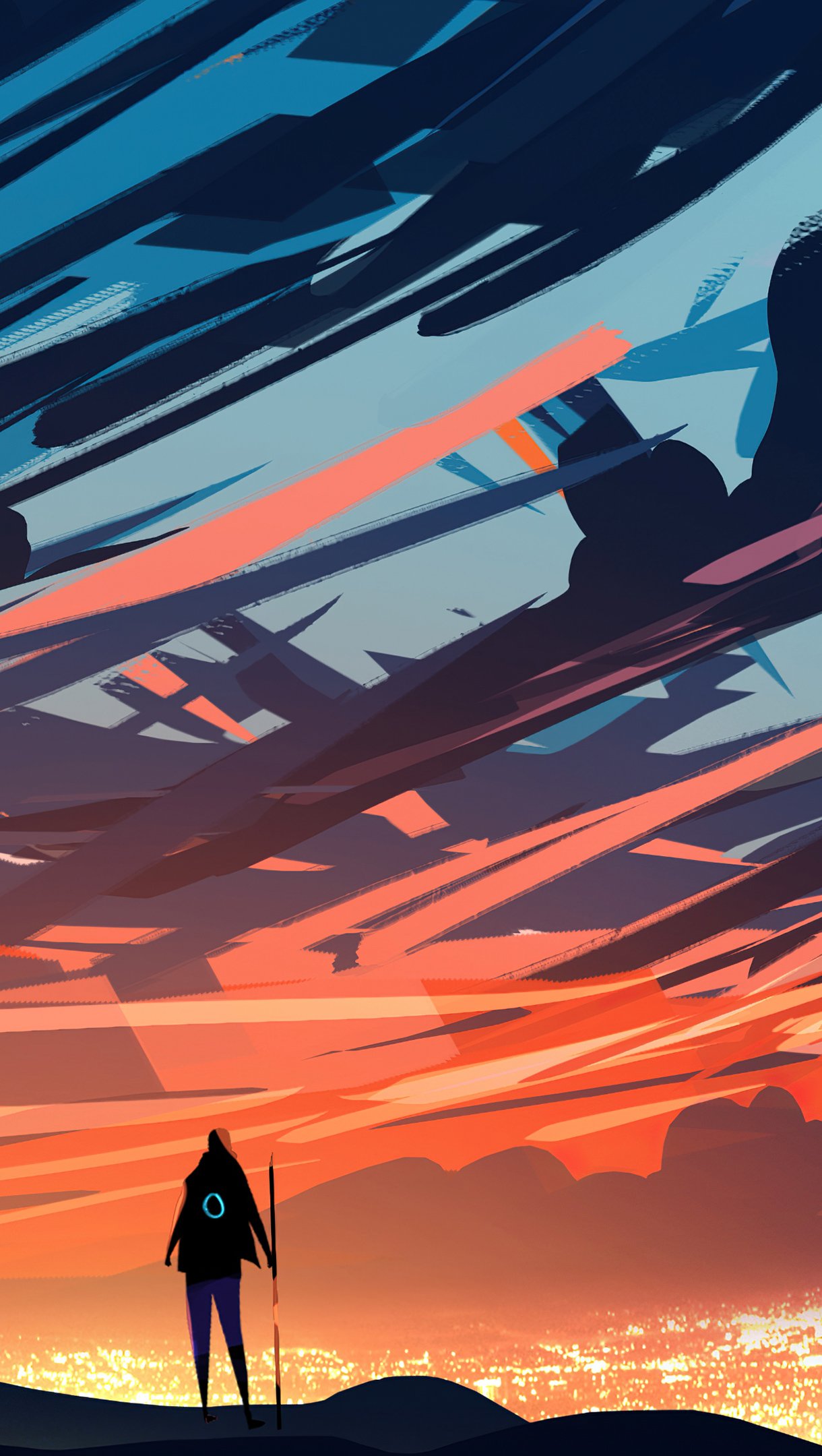 sunset Digital Art Wallpaper 4k HD