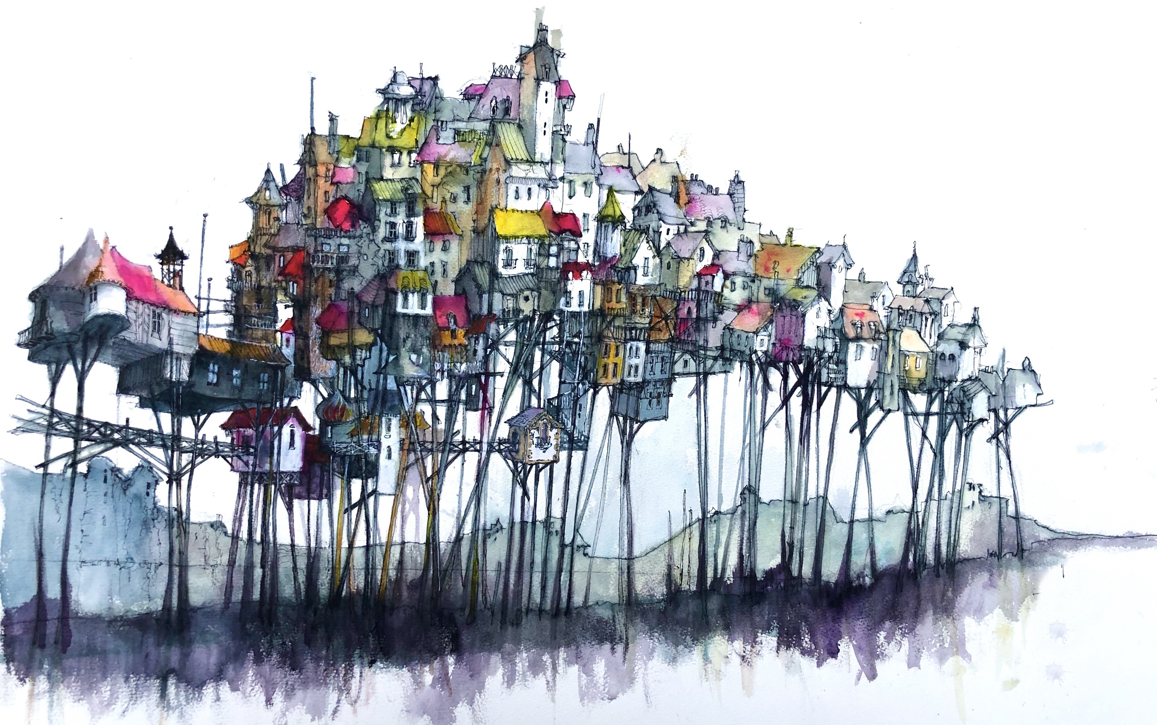 4K Watercolor Wallpaper and Background Image