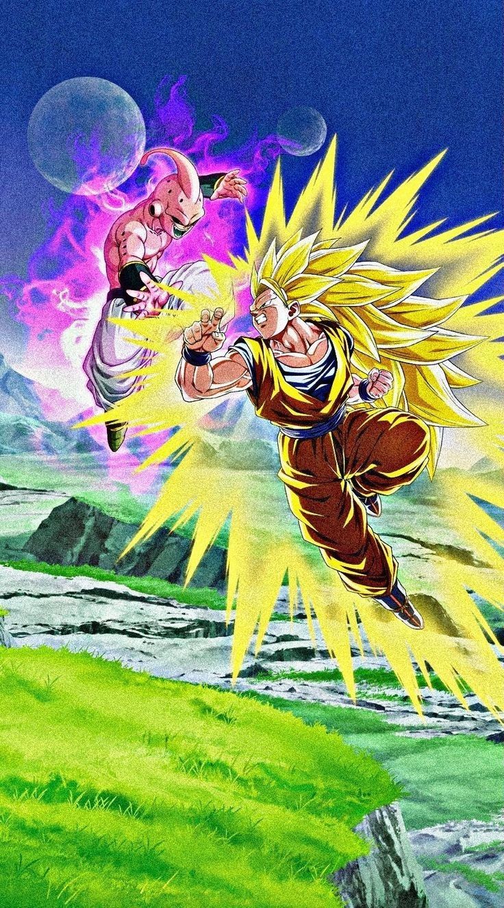 Goku Vs Buu Title Screen Wallpaper. Anime Dragon Ball Goku, Dragon Ball Painting, Dragon Ball Goku