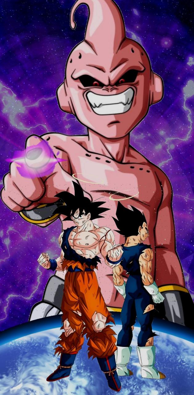 Buu vs Goku & Vegeta wallpaper