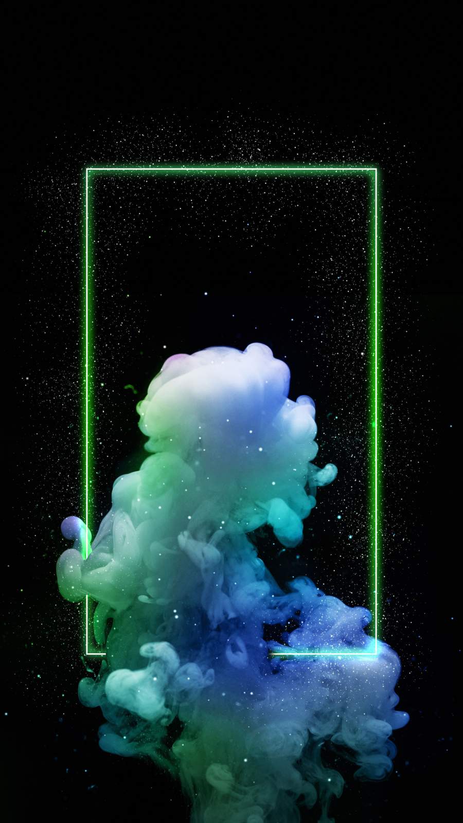 Neon Smoke Cloud Wallpaper, iPhone Wallpaper
