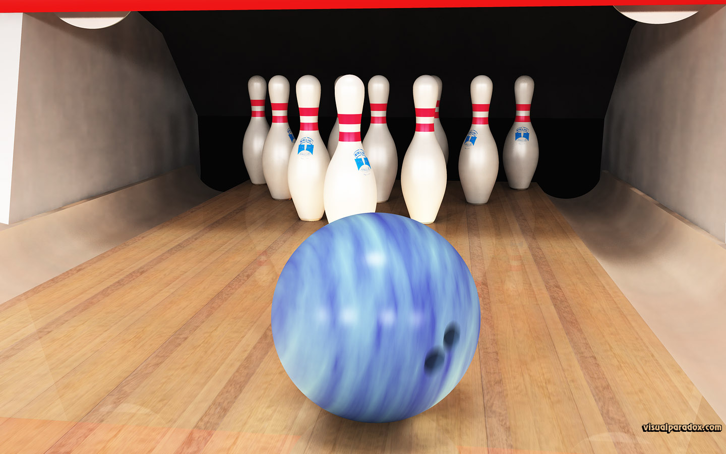 Free 3D Wallpaper 'Bowling' 1440x900 Wide Screen