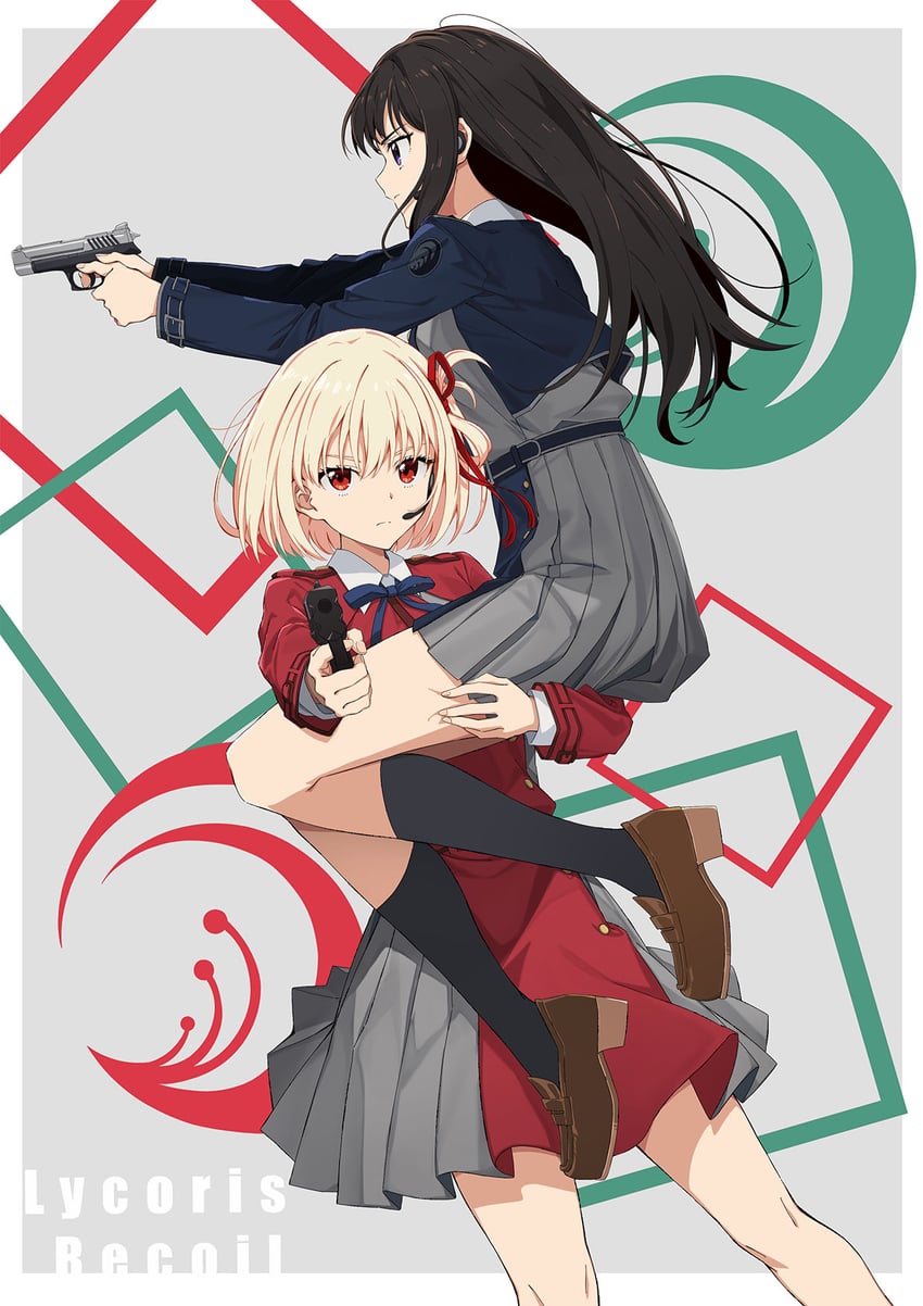 Nishikigi Chisato And Inoue Takina (lycoris Recoil) Drawn By Paperca Ke