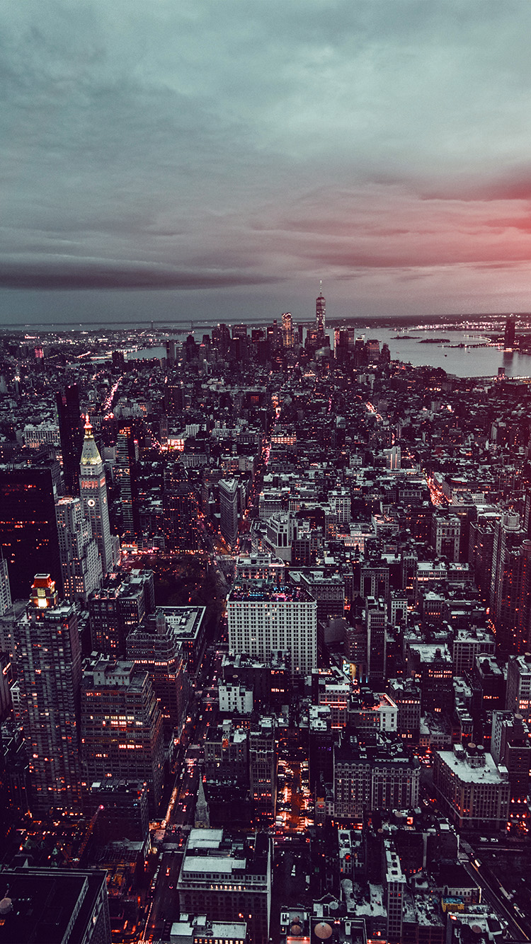 City Sky Newyork Building Nature Dark Flare Wallpaper