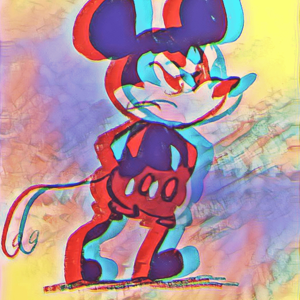 Drippy Mickey. Rare Digital Artwork