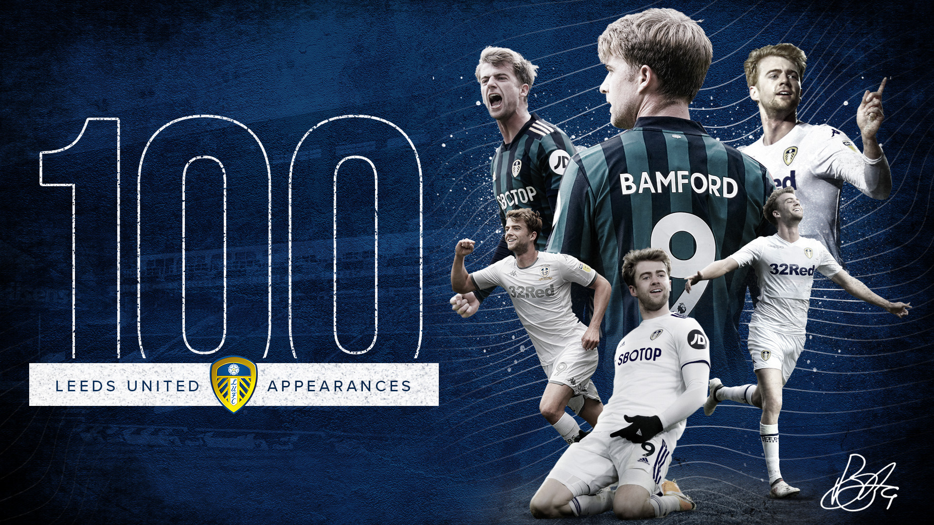Patrick Bamford 100 Leeds United Apps