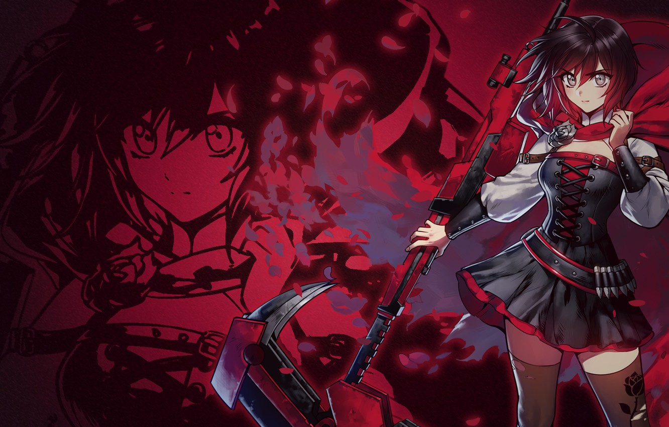Free download Wallpaper girl red anime art RWBY Red White Black Yellow [1332x850] for your Desktop, Mobile & Tablet. Explore Red and Black Anime Girl Wallpaper. Red and Black