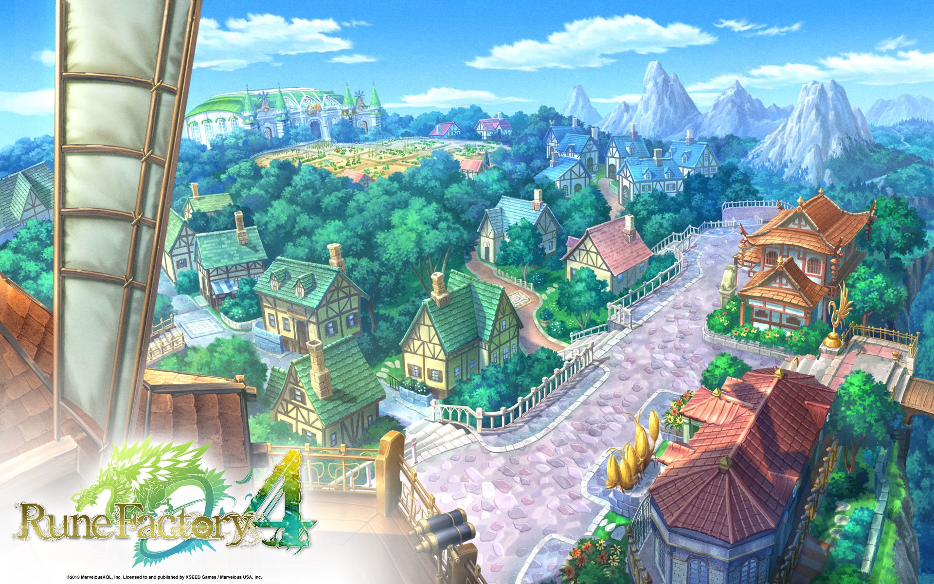 Landscape Anime Village HD Wallpapers - Wallpaper Cave