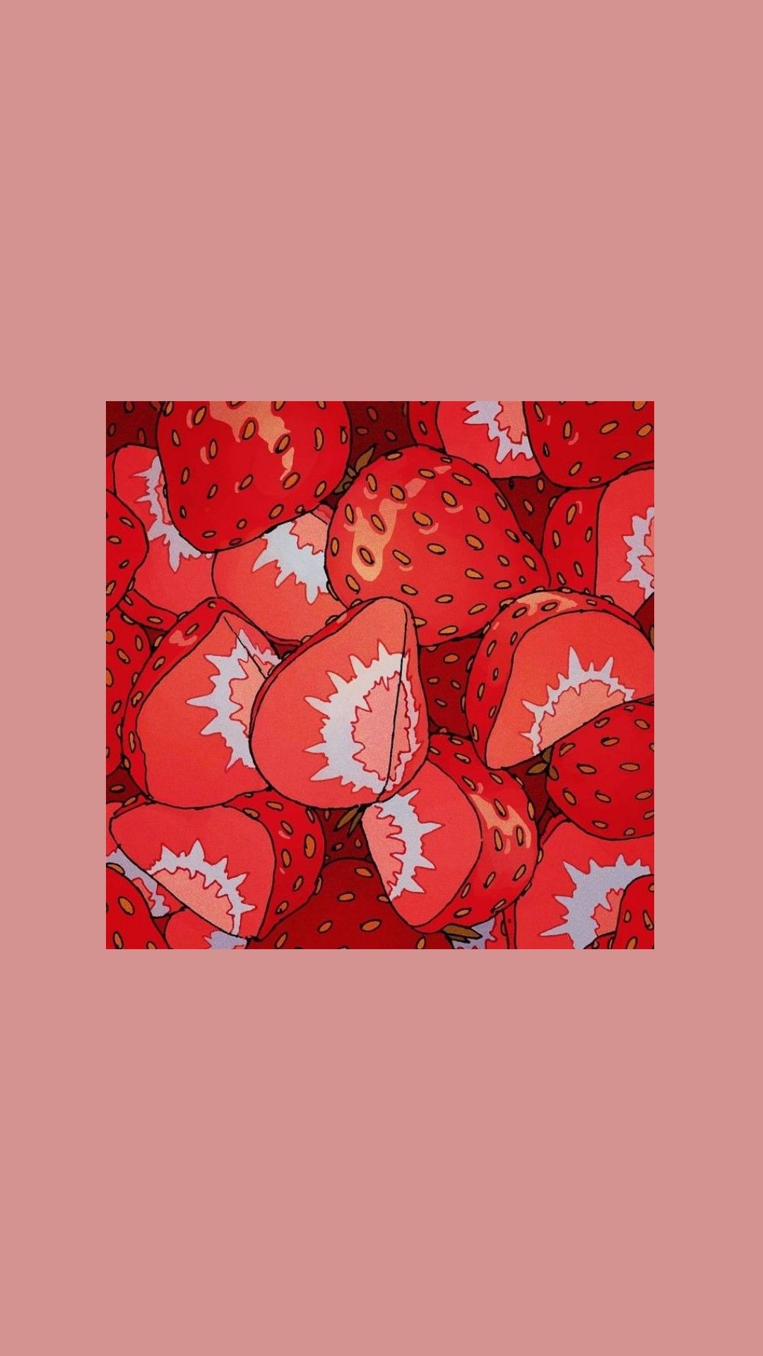 Strawberries n cream. para iphone, Wallpaper fofinho, Wallpaper criativos