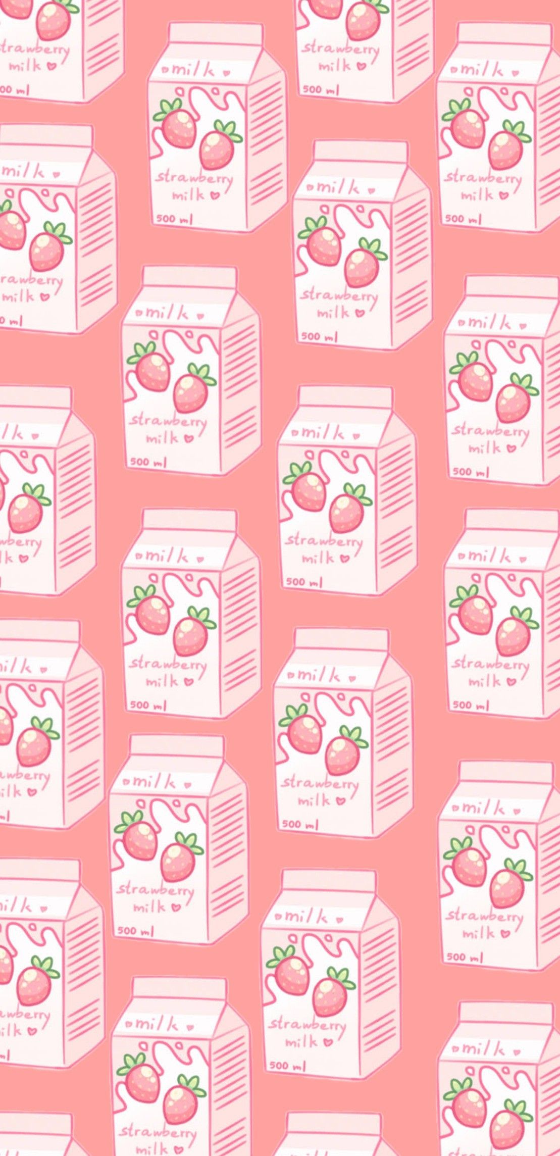 Strawberry Milk Aesthetic Wallpaper