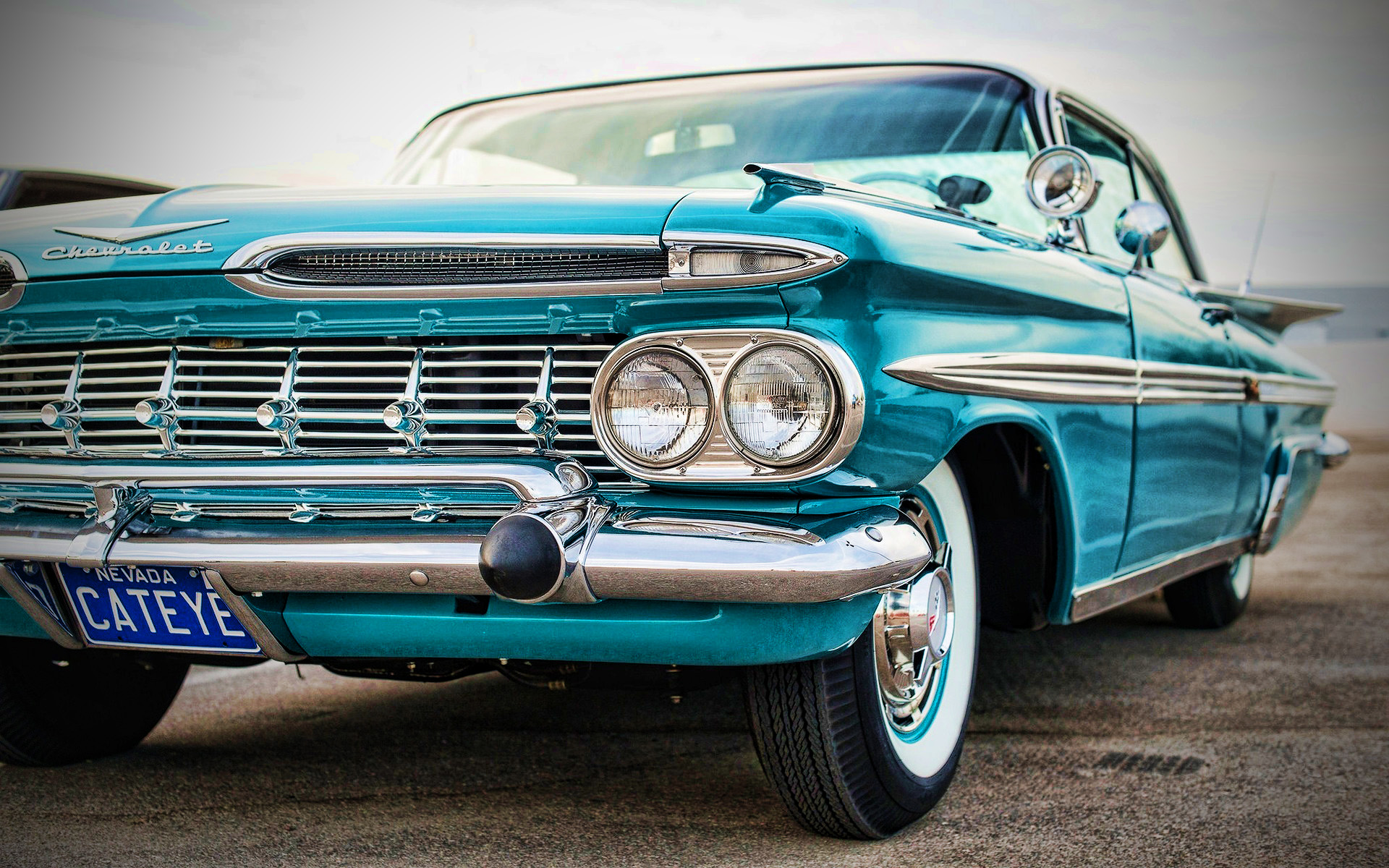 Download wallpaper Chevrolet Impala, front view, 1959 cars, retro cars, blue impala, 1959 Chevrolet Impala, american cars, Chevrolet for desktop with resolution 1920x1200. High Quality HD picture wallpaper