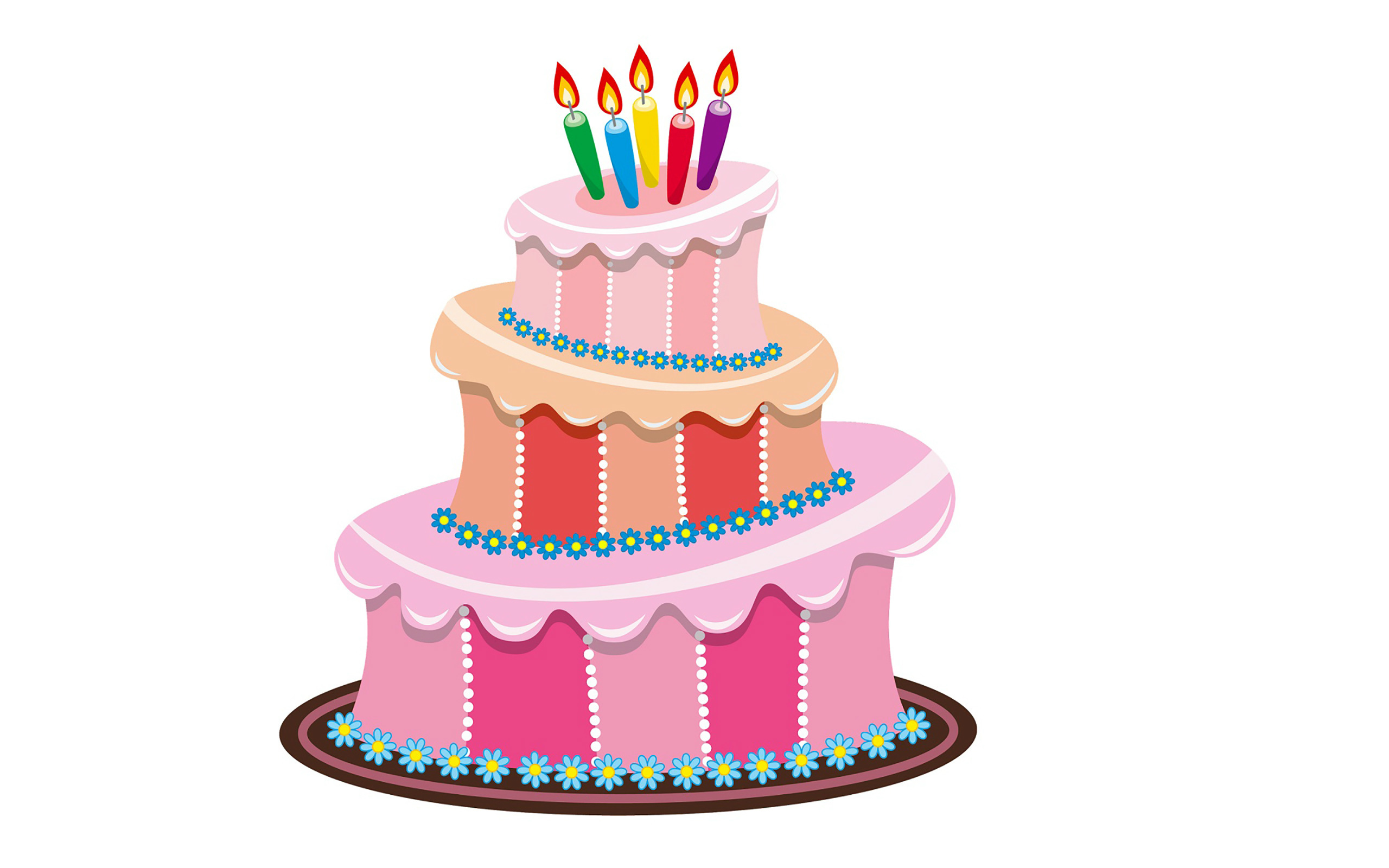 Happy Birthday Cake Cartoon Cake For Celebration Or Anniversary Stock  Illustration - Download Image Now - iStock