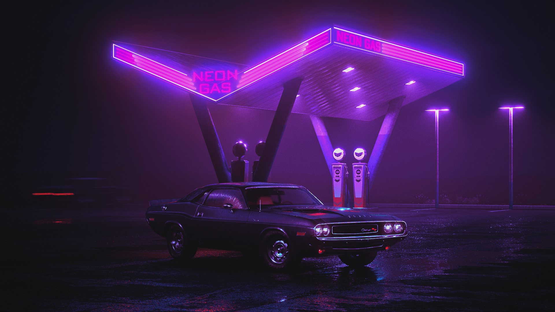 Neon Aesthetics Desktop Wallpaper