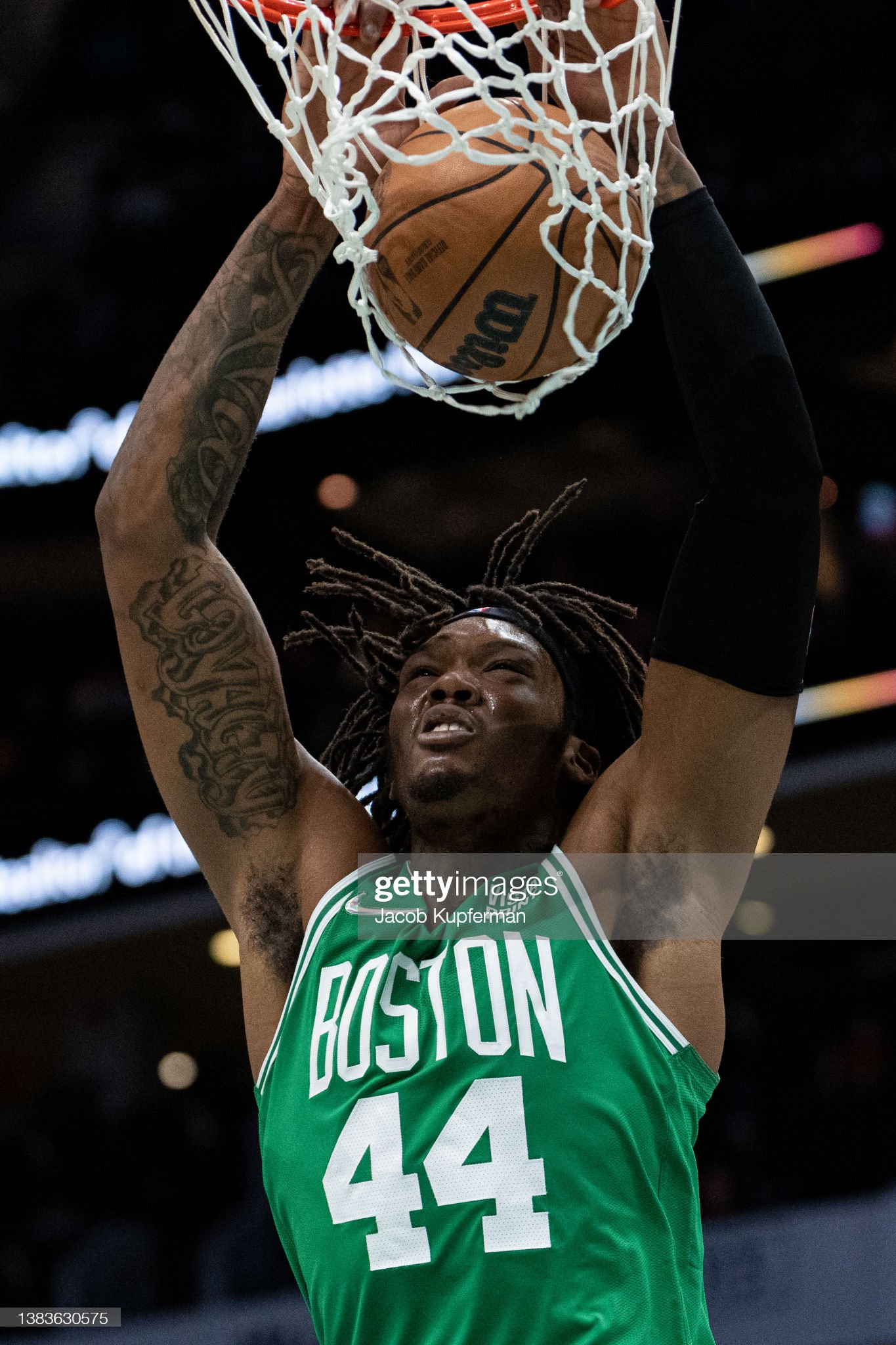 Robert Williams III of the Boston Celtics dunks the ball against the. News Photo
