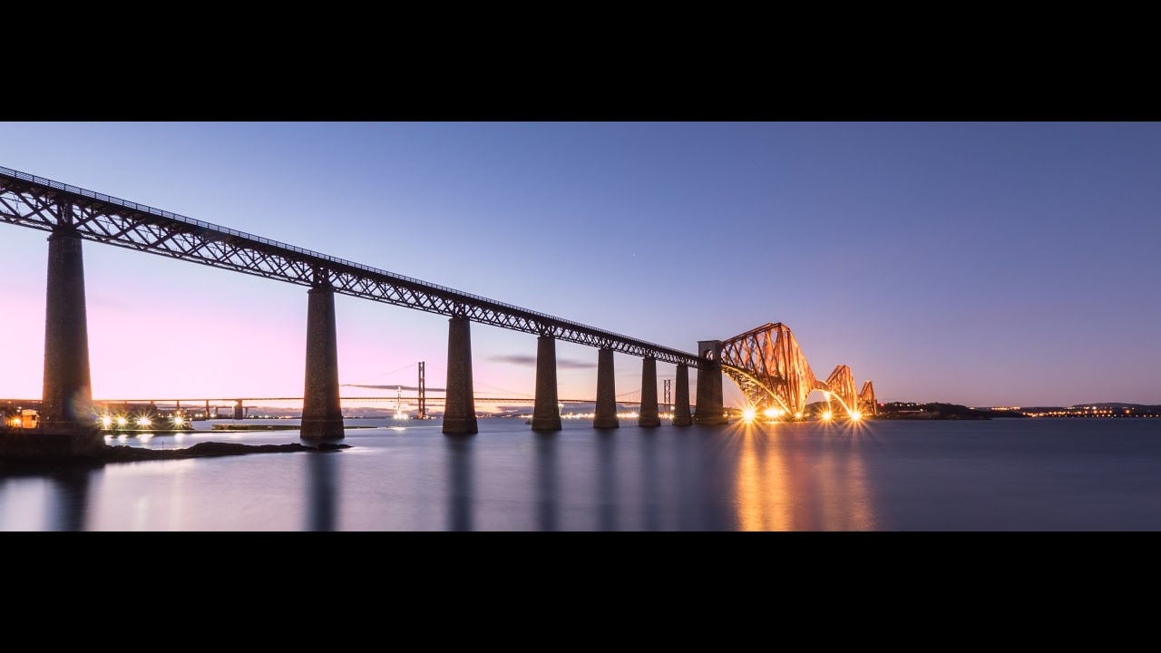 Photography shoot: Forth Rail Bridge after sunset, Edinburgh