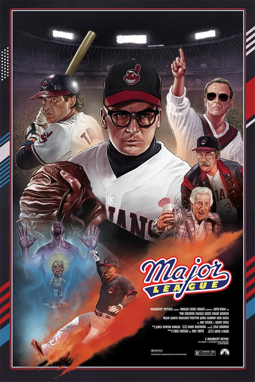 Major League (1989) [850 x 1275]. Baseball movies, Classic movie posters, Sports movie
