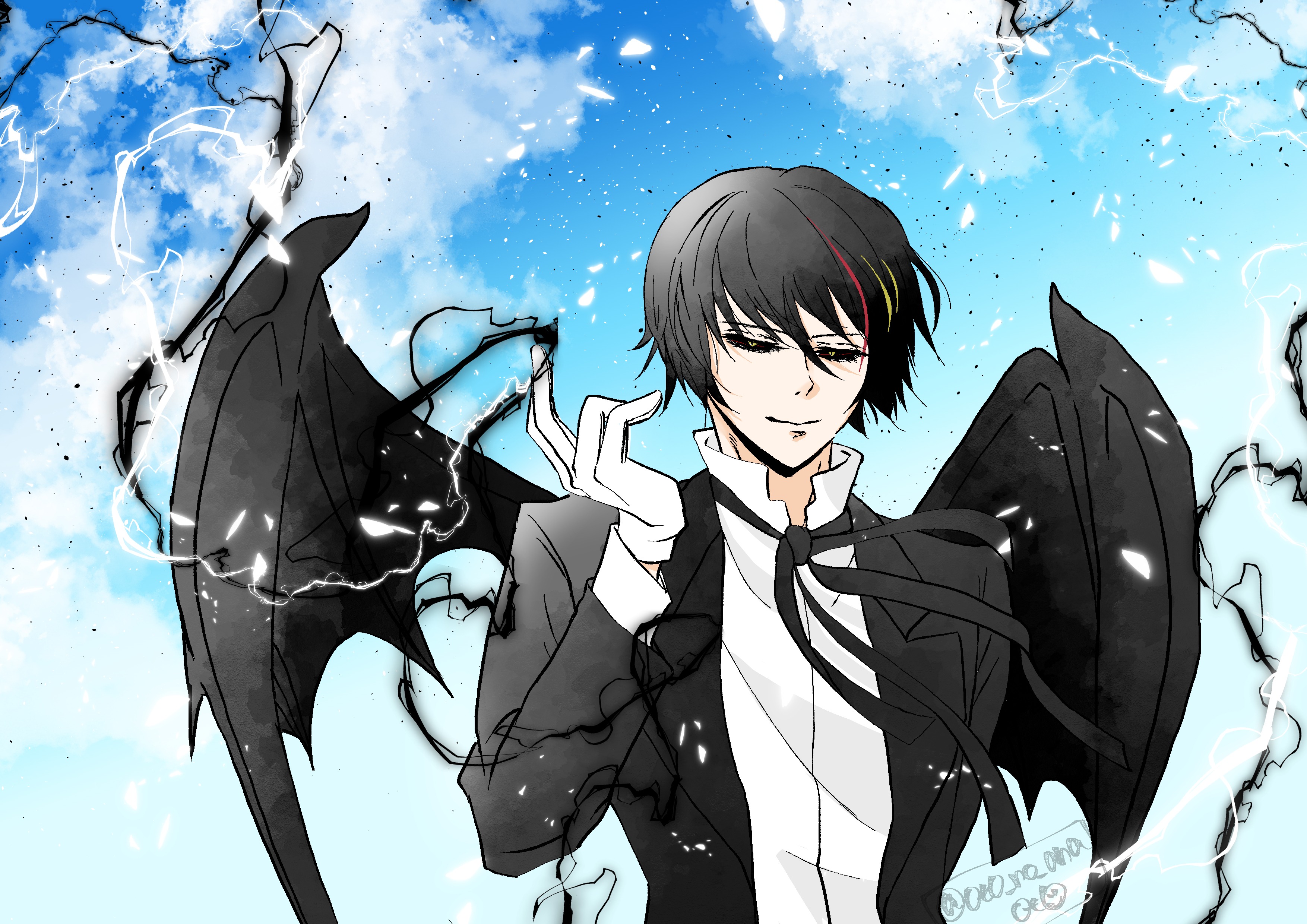 Crop That Time I Got Reincarnated As A Slime Wallpaper for Free, Diablo, Black Wings, Suit HD Background