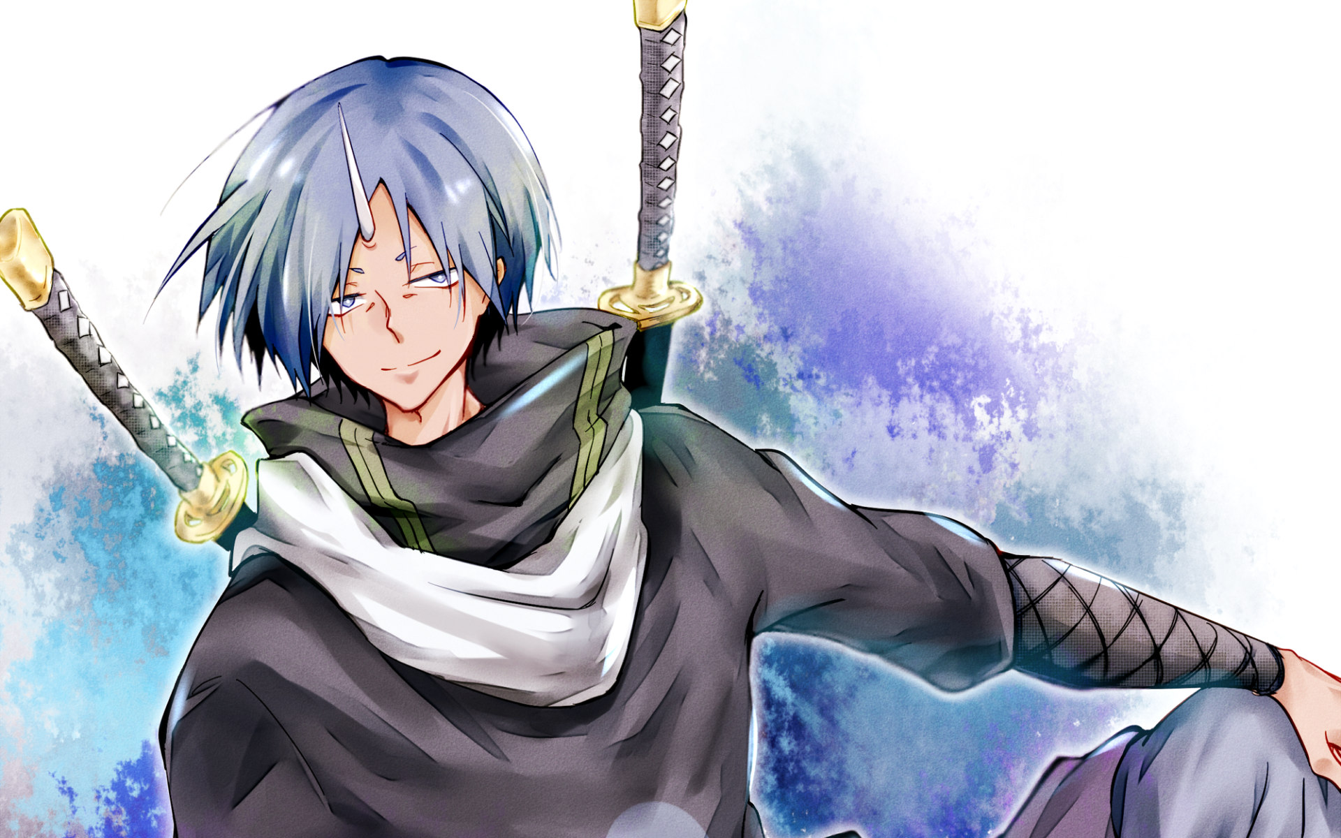 Download wallpaper Souei, manga, warrior, swords, That Time I Got Reincarnated as a Slime for desktop with resolution 1920x1200. High Quality HD picture wallpaper