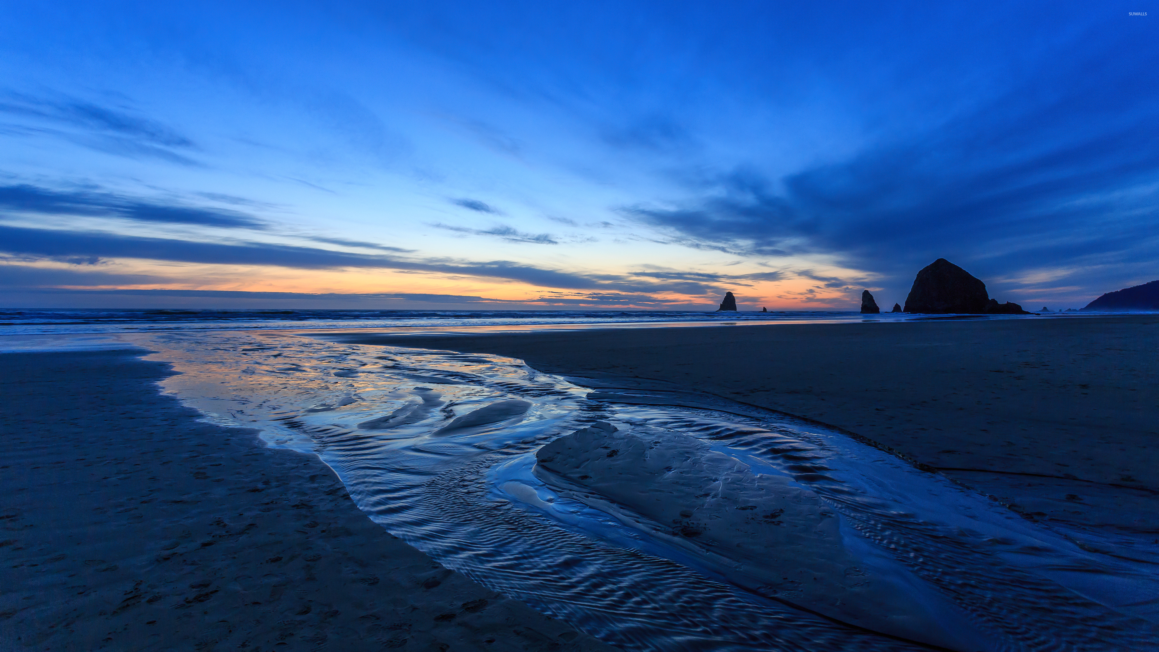 Wallpaper ocean, blue, beach, sunset background