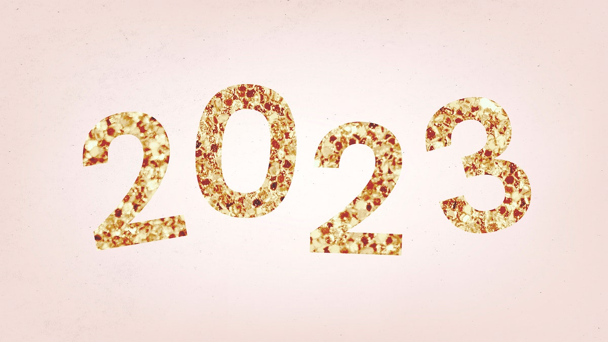 2023 gold glitter desktop wallpaper