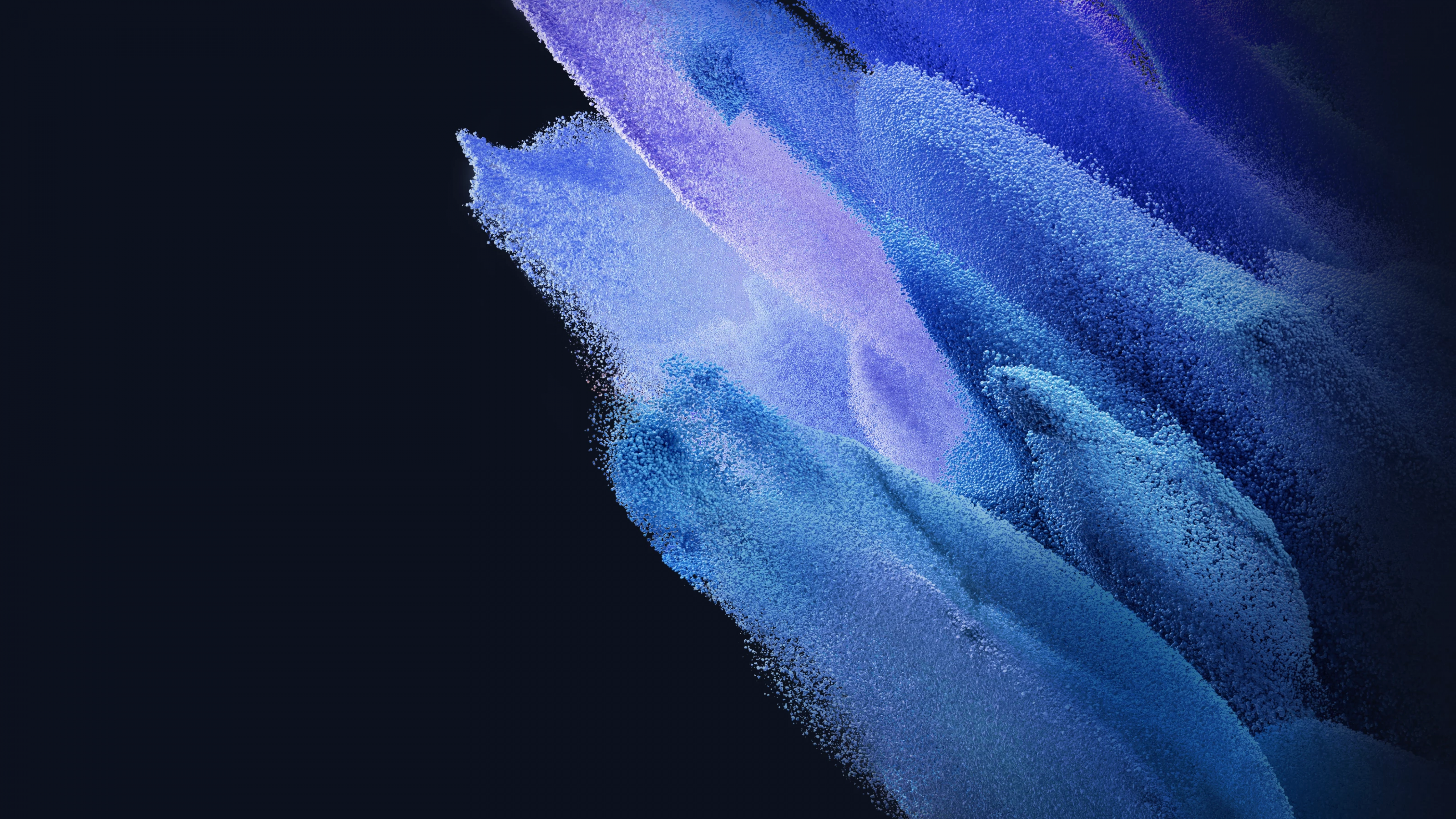 Samsung Galaxy S21 Wallpaper 4K, Stock, AMOLED, Particles, Blue