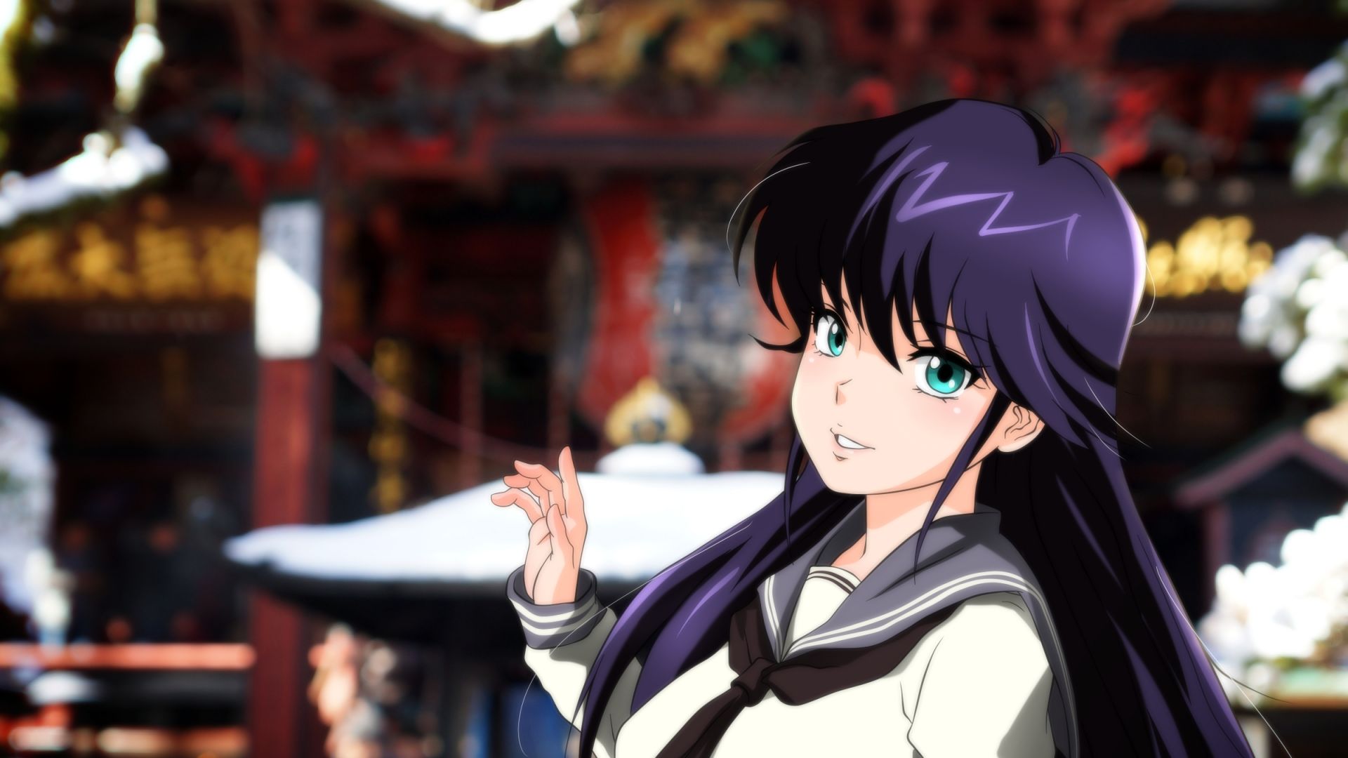 Desktop Wallpaper Purple Hair, Anime Girl, Madoka Ayukawa, Kimagure Orange Road, HD Image, Picture, Background, Og7fah