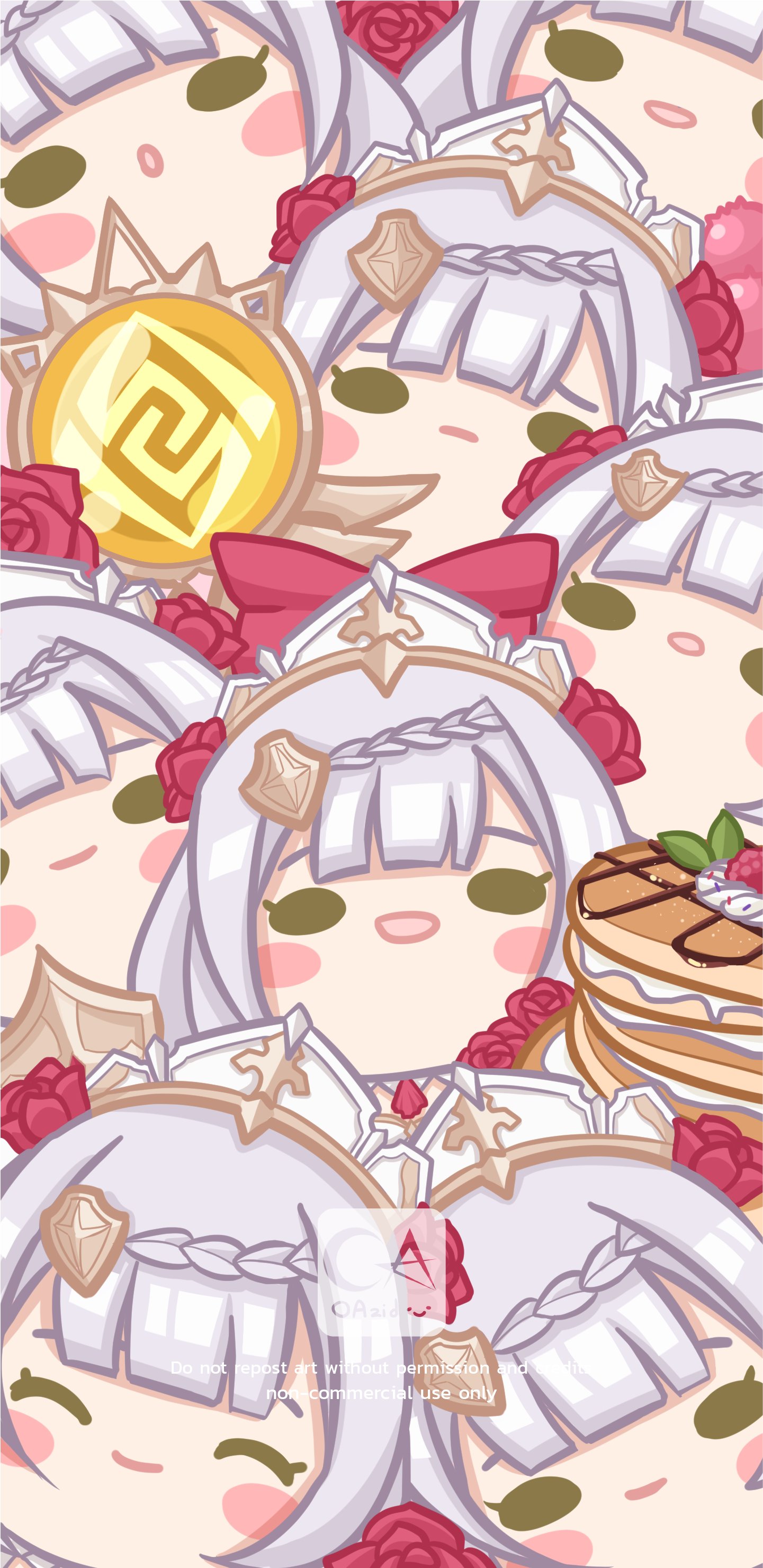 OAzid'm Already Posting Mondstadt Chibi Character Wallpaper On My. You Can Download The Full Size Wallpaper Here! **Do Not Repost Art Without Permission And Credits** *You Can Only