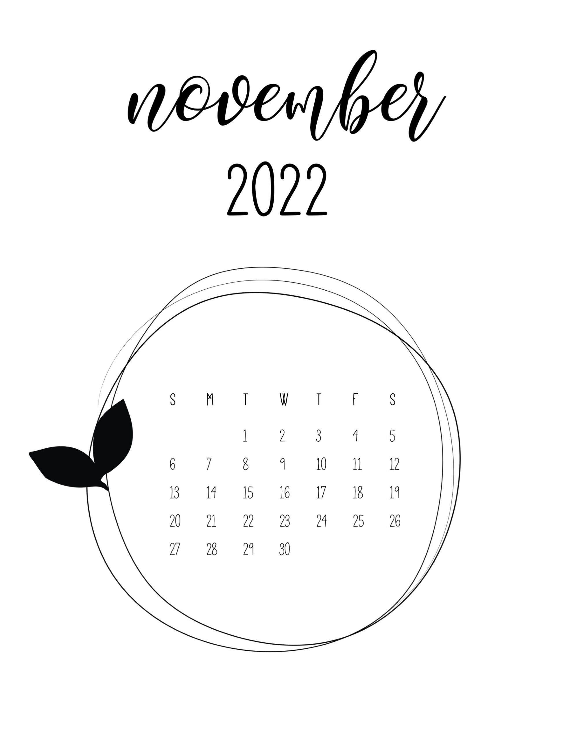 Cute 2022 Free Calendar Template