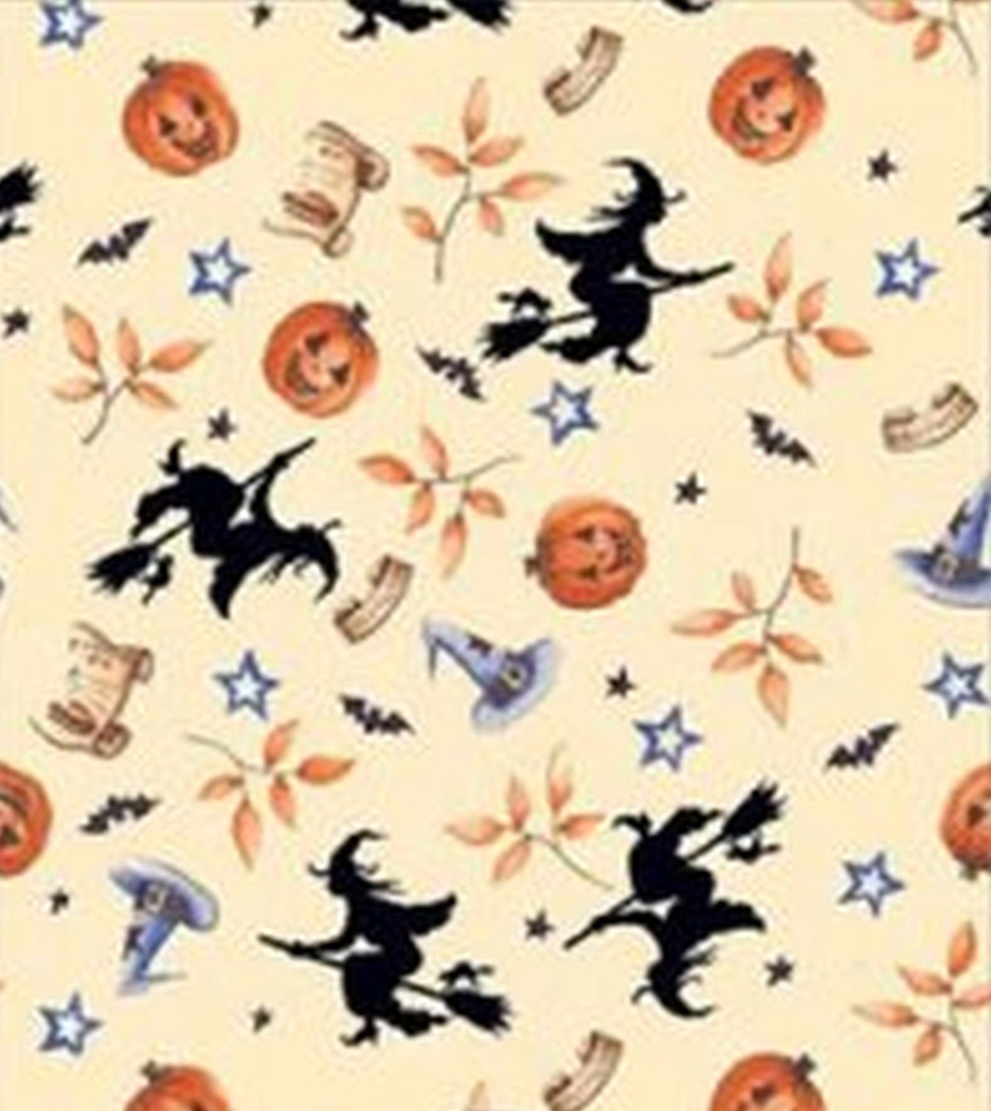 Dollhouse Wallpaper Halloween Witches 1:24 Scale