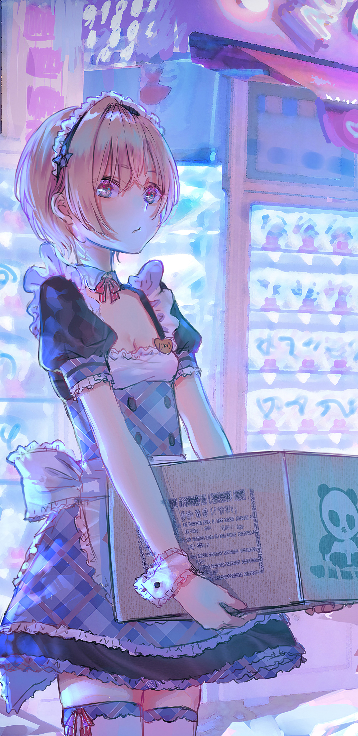 Anime Girl Maid 4k Samsung Galaxy Note 9, 8, S9, S8, SQHD HD 4k Wallpaper, Image, Background, Photo and Picture