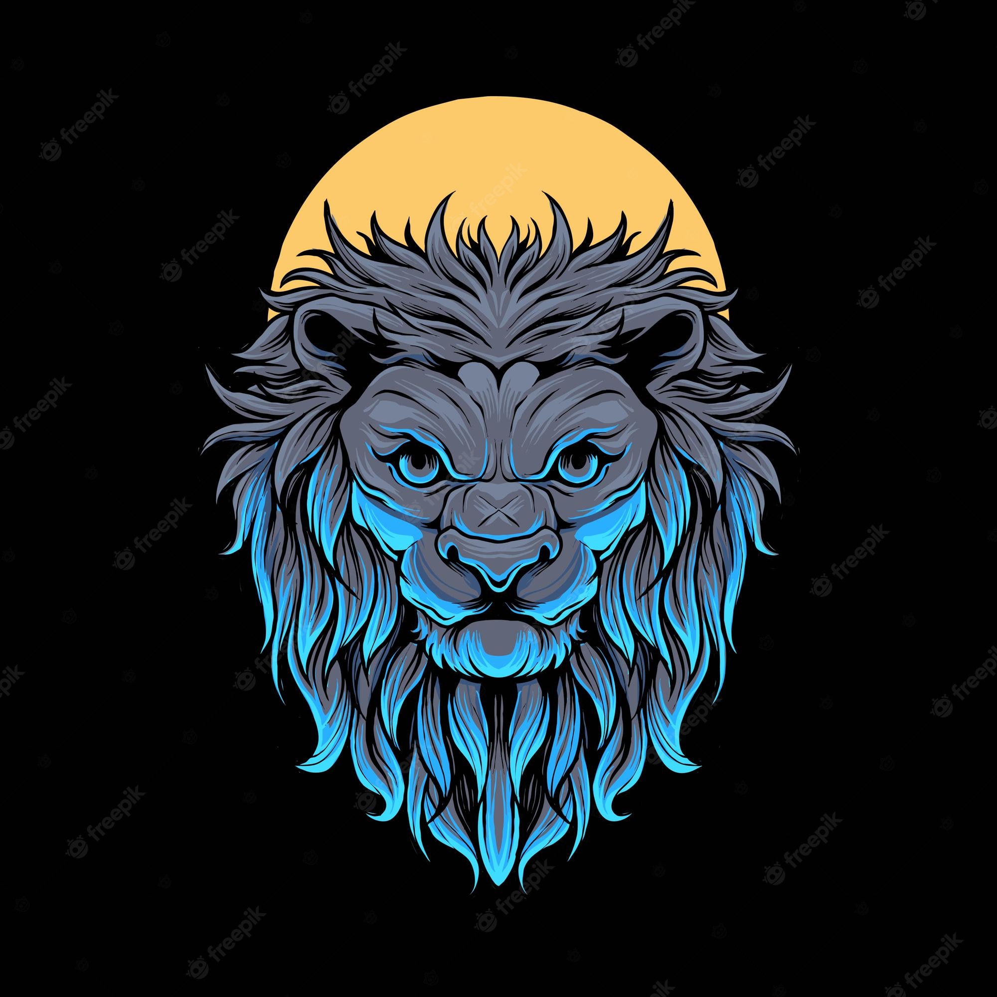 Premium Vector. Lion head illustration premium vector