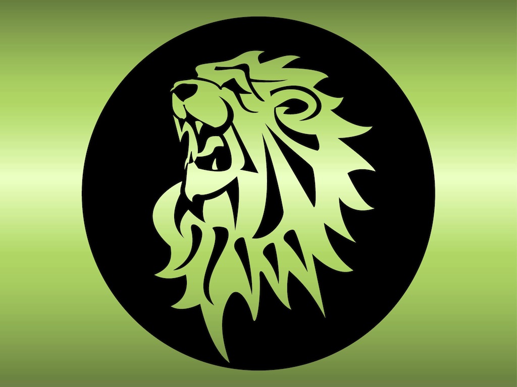Lion Badge Vector Art & Graphics