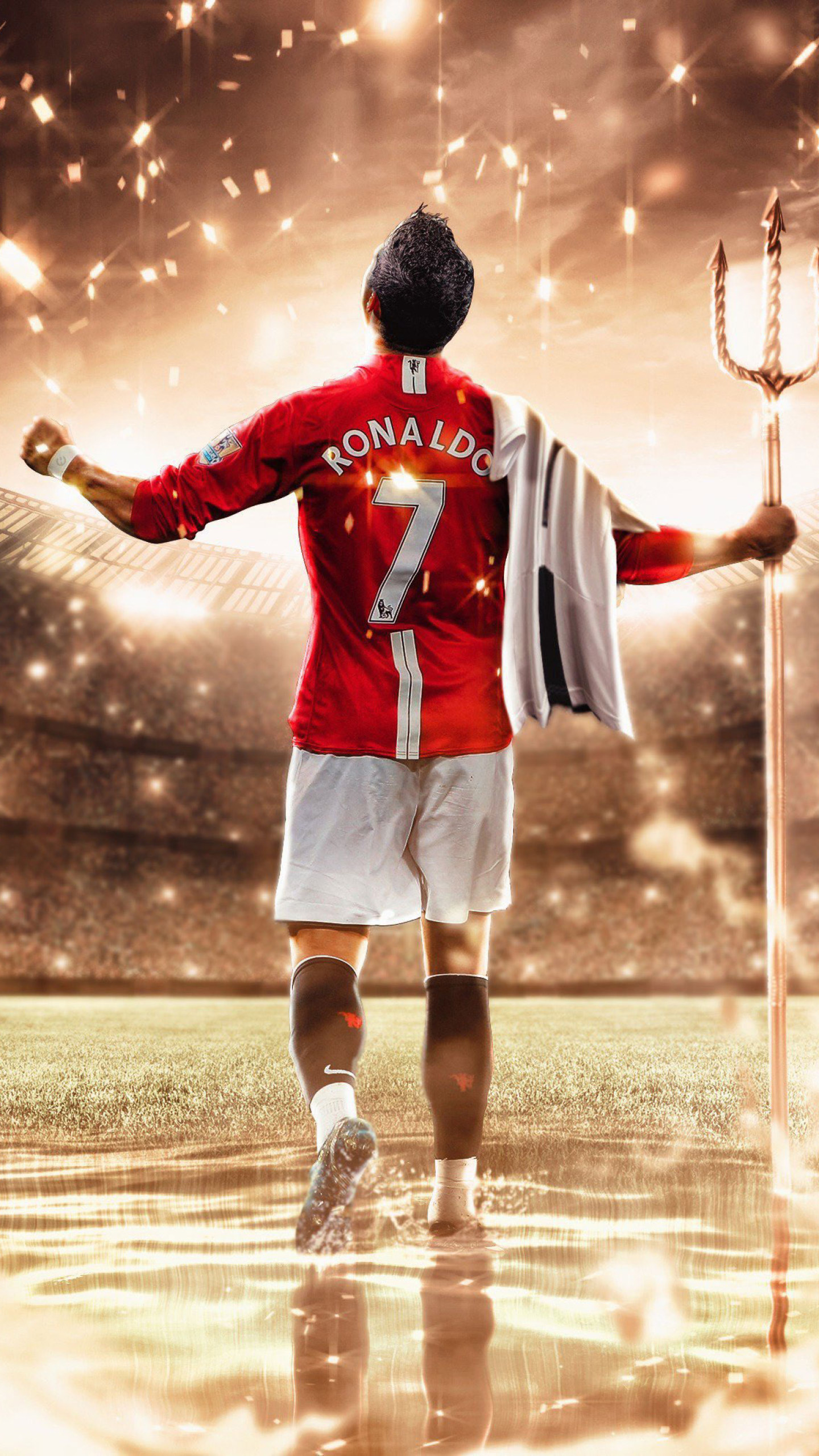 Download Cr7 Explosive Red Edit Wallpaper