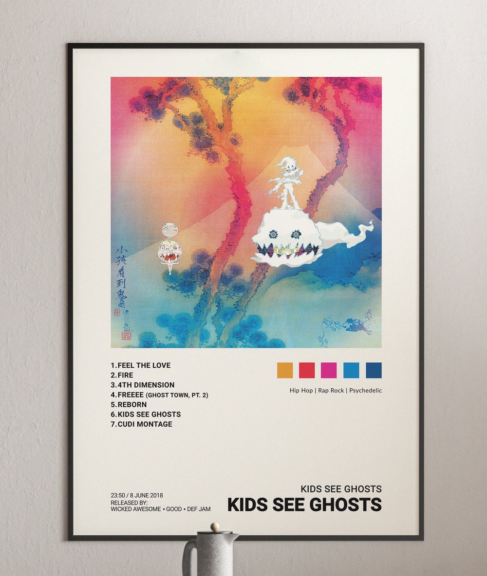 Kids See Ghosts See Ghosts, Kanye West & Kid Cudi Album Cover Poster