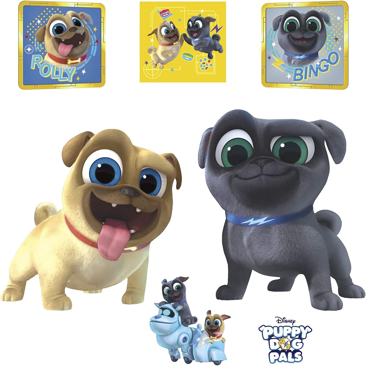 Puppy Dog Pals: Rolly & Bingo Licensed Disney Removable Wall Decal, Tools & Home Improvement