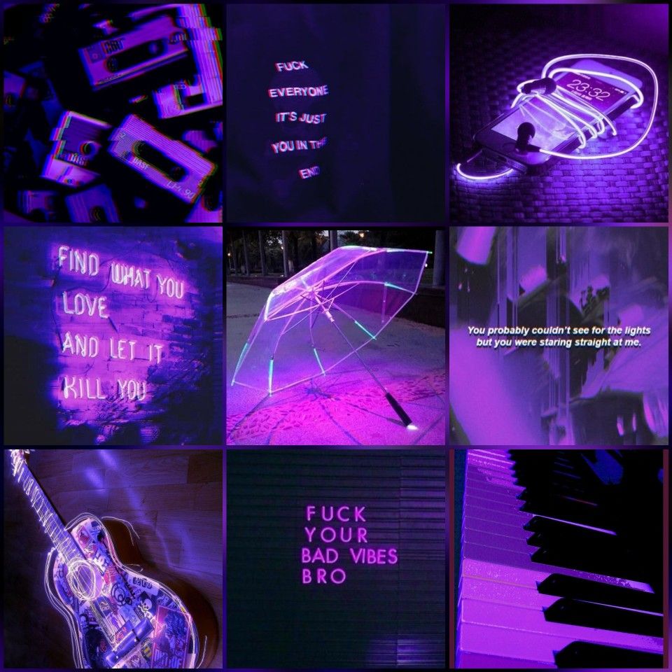 Purple Moodboard Wallpaper