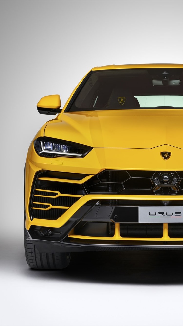Wallpaper Lamborghini Urus yellow SUV supercar front view, headlight 1920x1200 HD Picture, Image