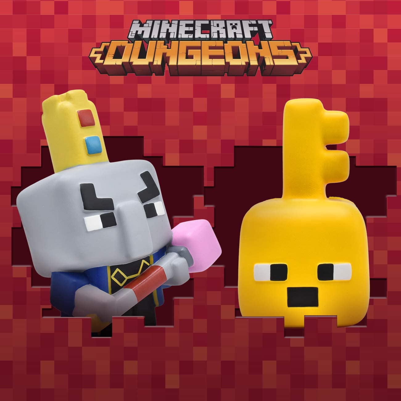 Just Toys LLC Minecraft Dungeons Key Golem Mega SquishMe, Toys & Games