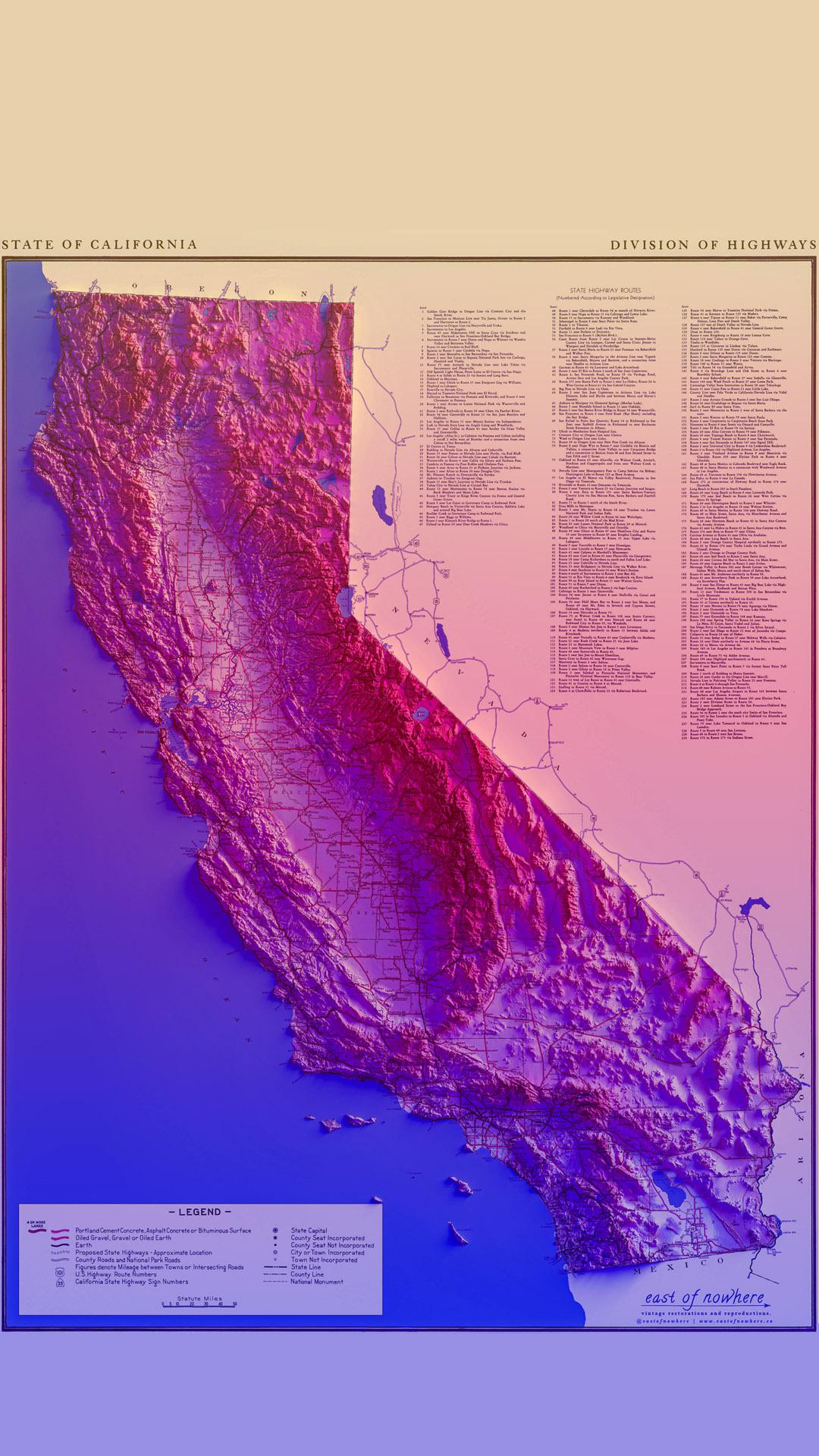 California map Wallpaper