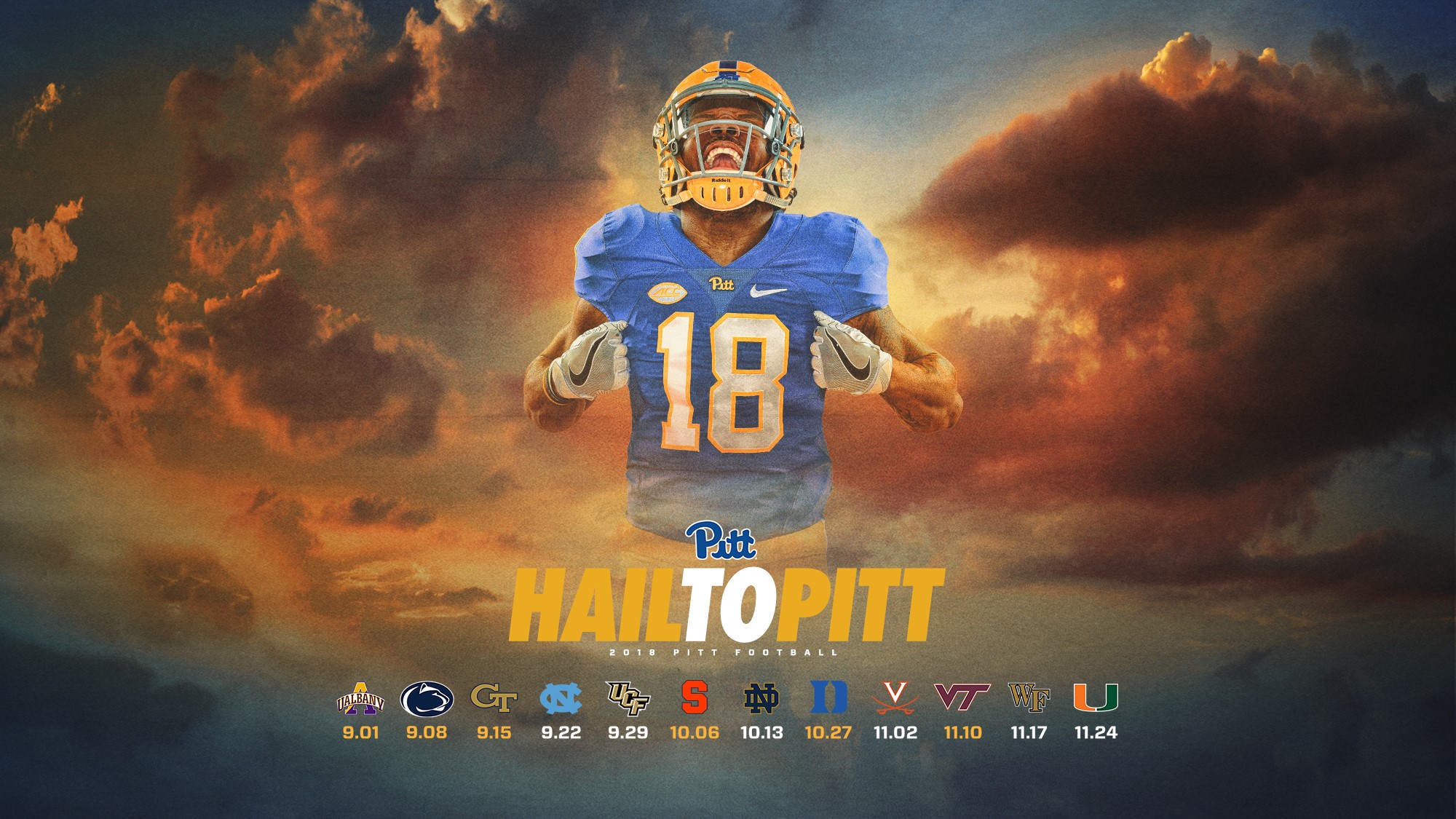 Pitt Announces 2018 Football Schedule Panthers #H2P