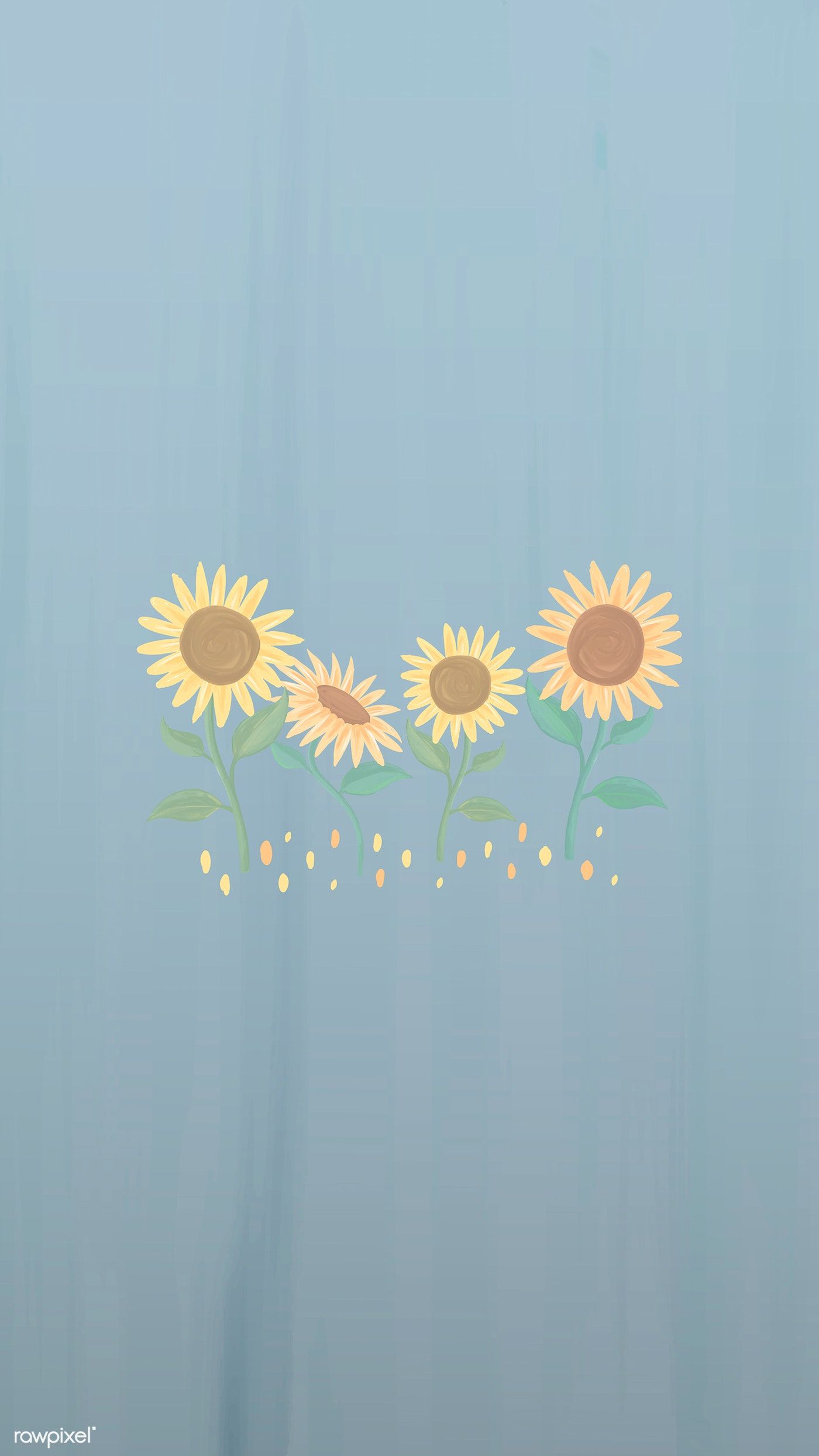 Download premium vector of Hand drawn sunflower mobile phone wallpaper vector by Tang about wallpaper, sunflower, sunflower vector print, floral patterns phone wallpaper pastel, and aesthetic sunflower 1229950